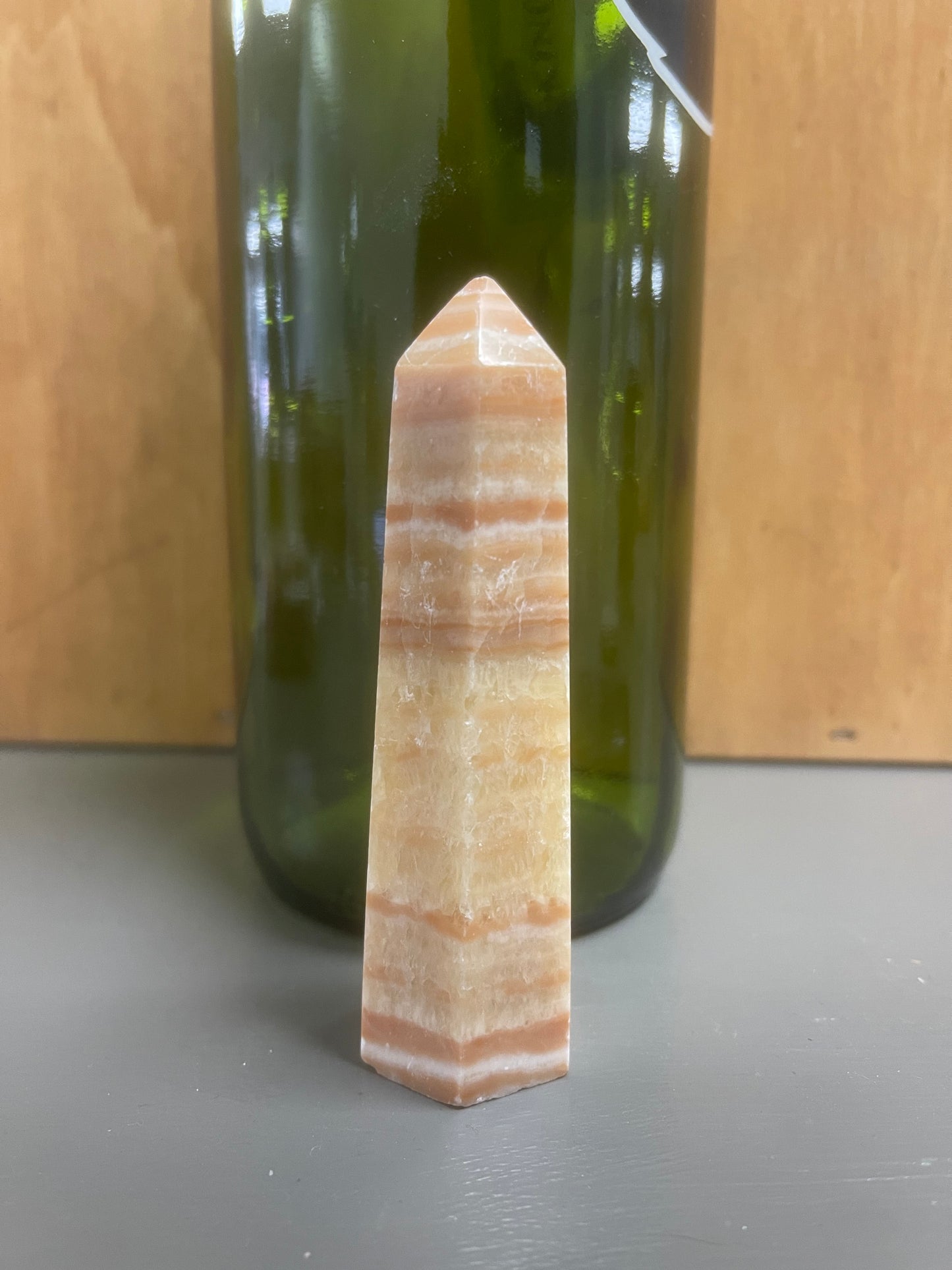 3" Orange/Peach Calcite Obelisk