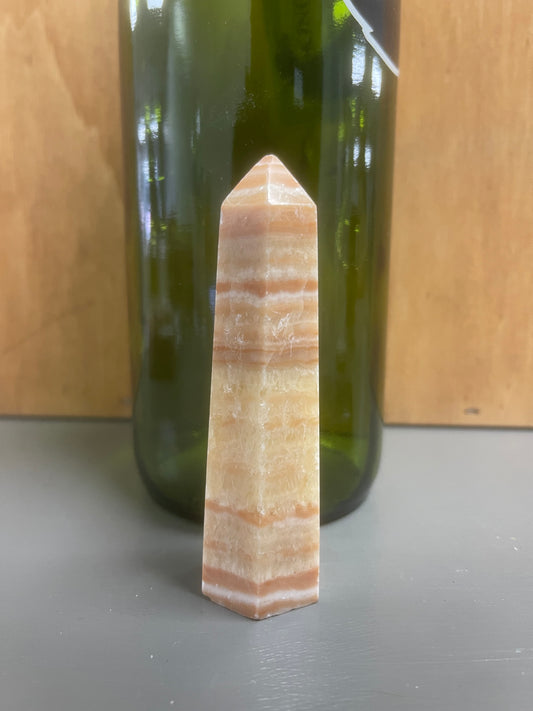 3" Orange/Peach Calcite Obelisk