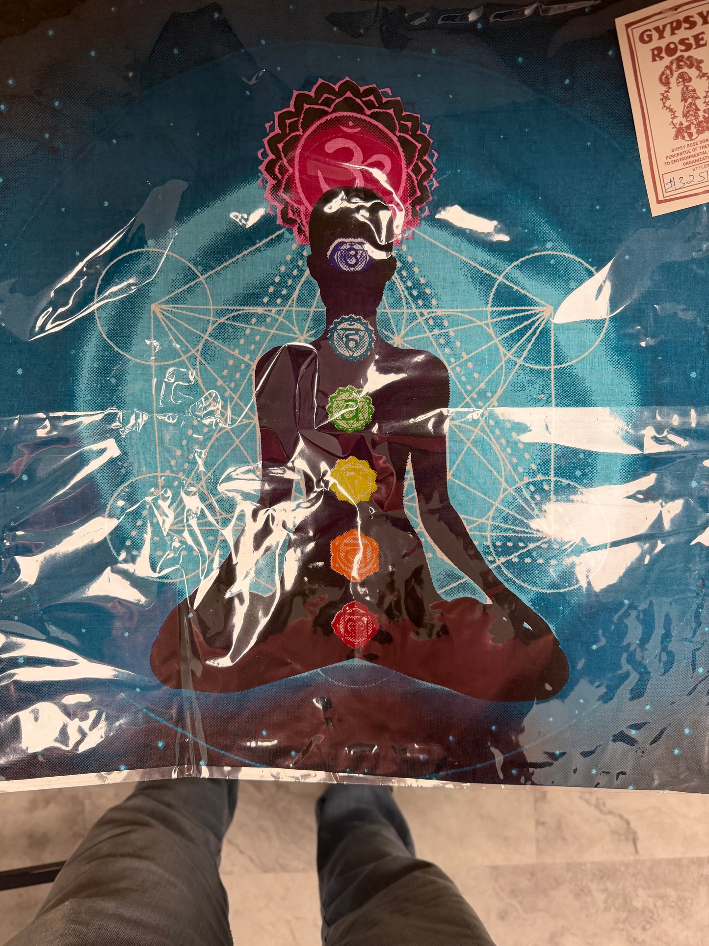 Chakra Yoga Cotton Cushion Cover