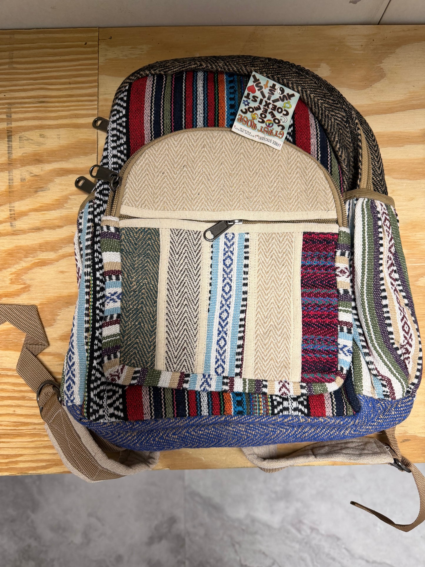 Gheri Hemp Patchwork Backpack
