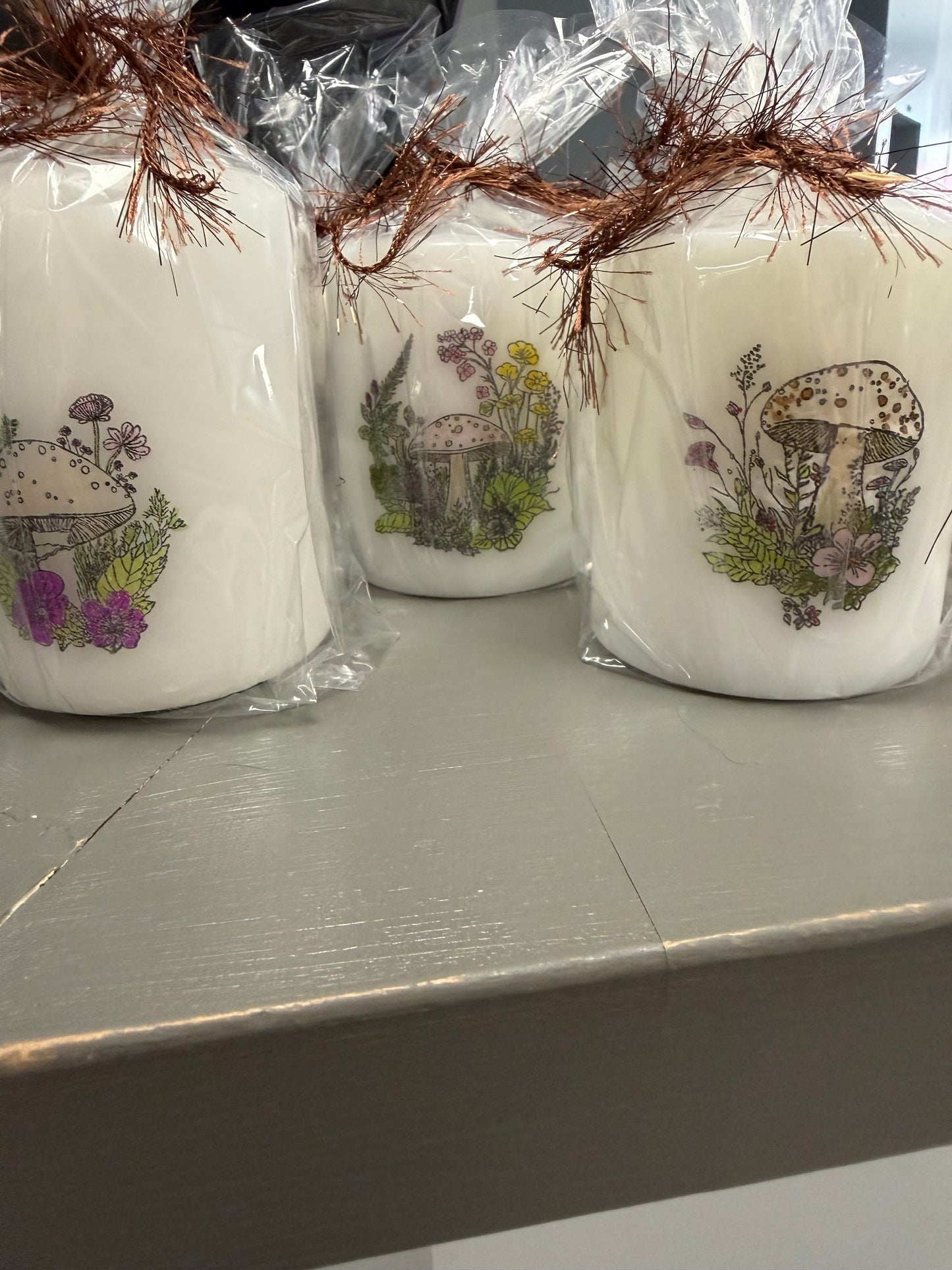 Mushroom Printed Candle