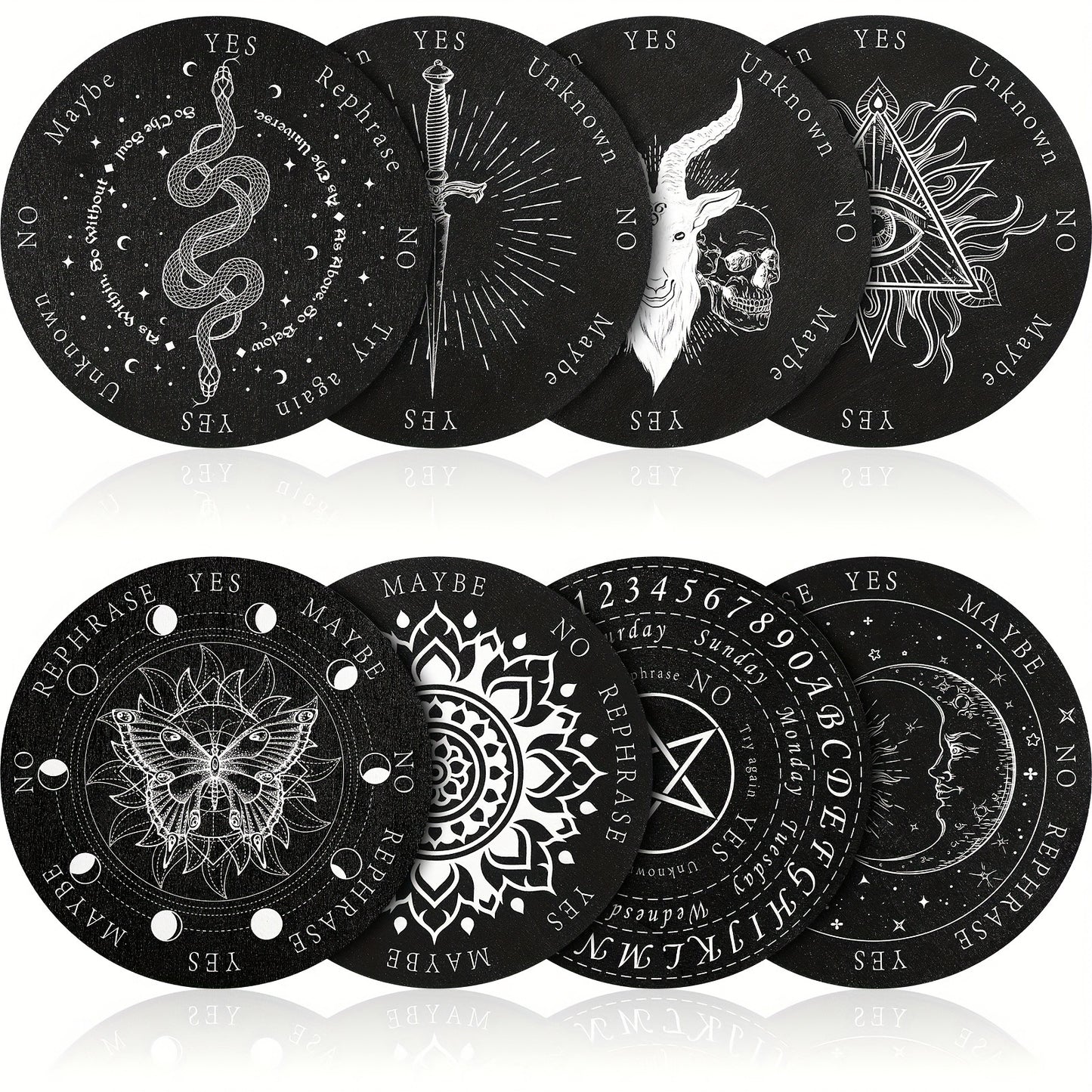 8pcs Retro Wooden Pendulum Board Set