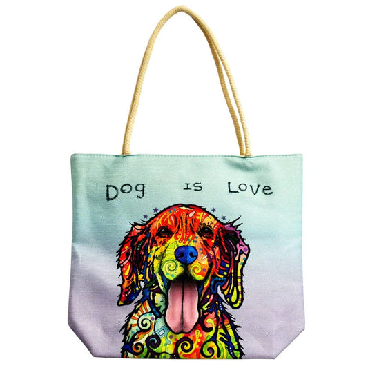 Dog is Love Jute Rope Tote Bag