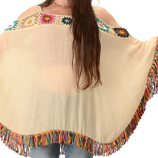 Granny Square Off Shoulder Blouse