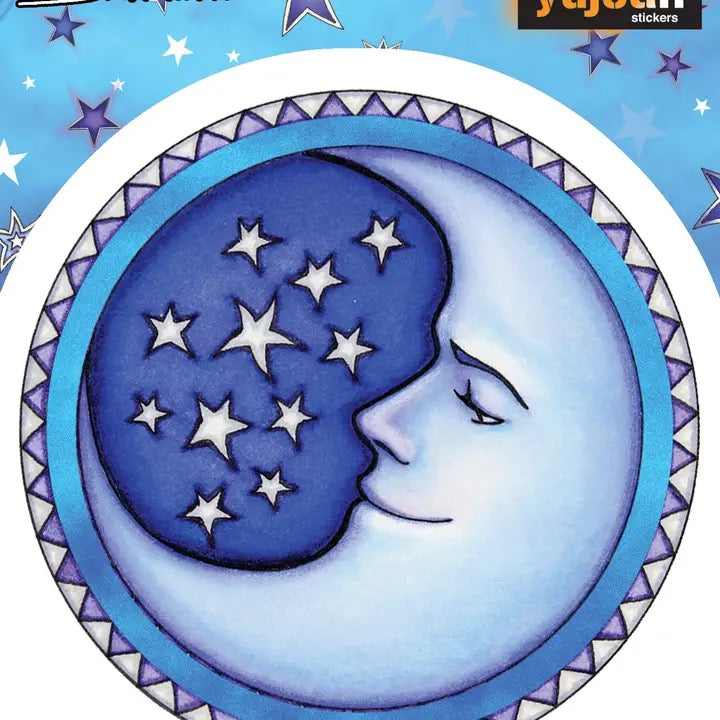 Dan Morris Starry Moon Sticker