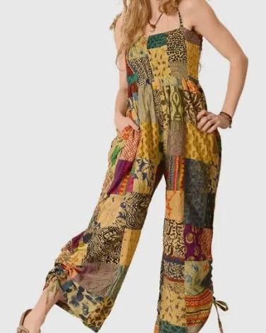 Patchwork Cinched Leg Jumper