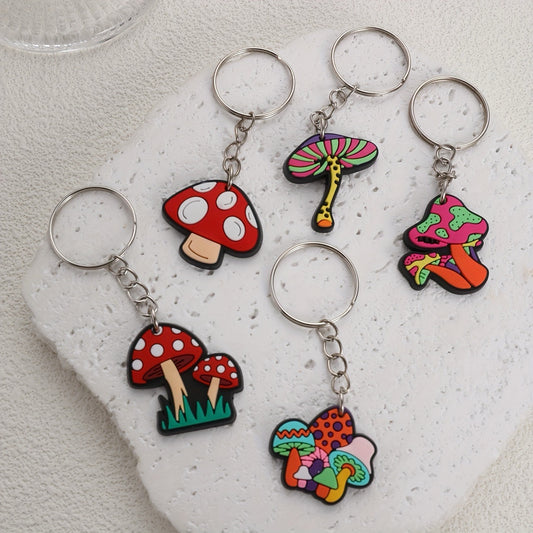 Cartoon Mushroom Keychains