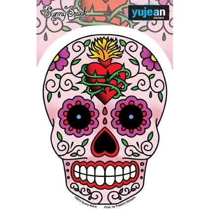 Sacred Heart Sugar Skull Sticker