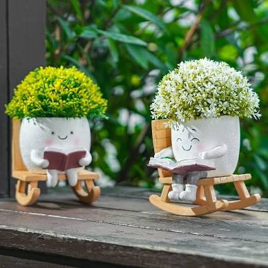Character Ricking Chair Planter