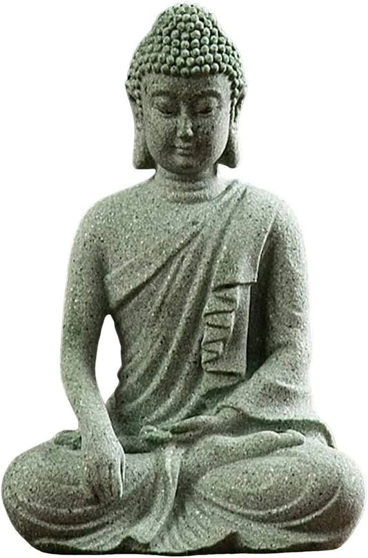 Green Sandstone Zen Buddha