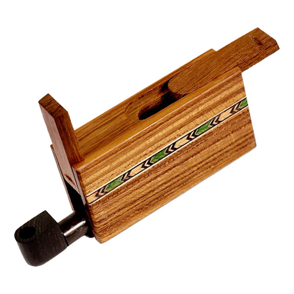 Teakwood Box w/ Ebony One Hit Pipe