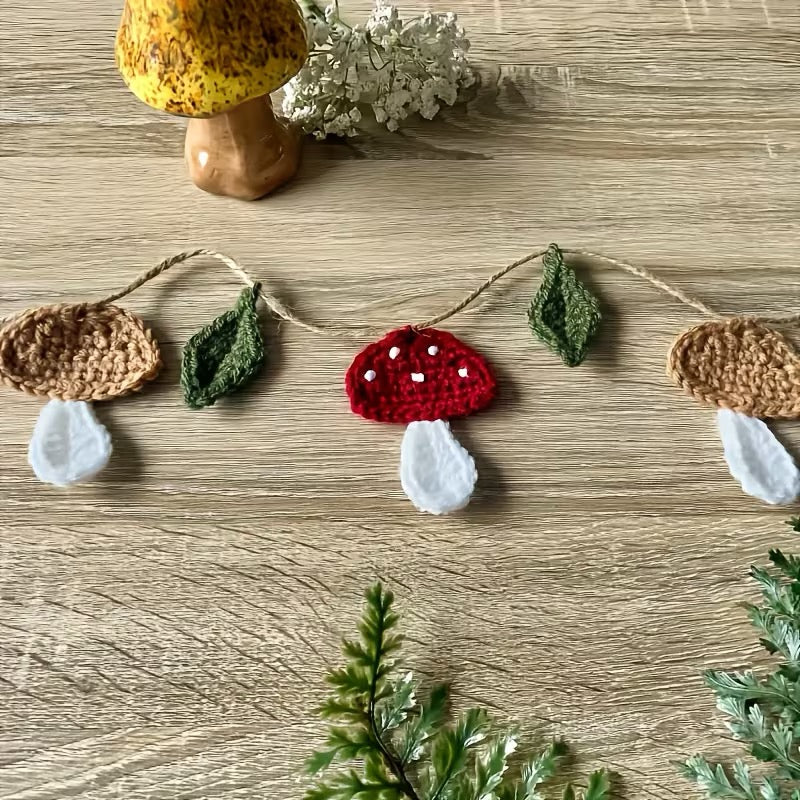 Handcrafted Mushroom Garland