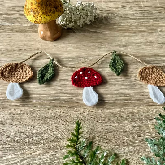 Handcrafted Mushroom Garland
