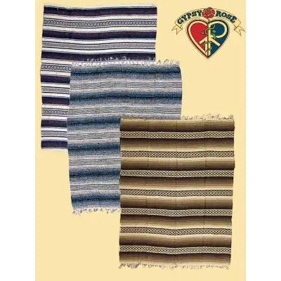 Striped Mexican Falsa Blanket