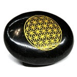 Tourmaline Flower of Life Palm Stone
