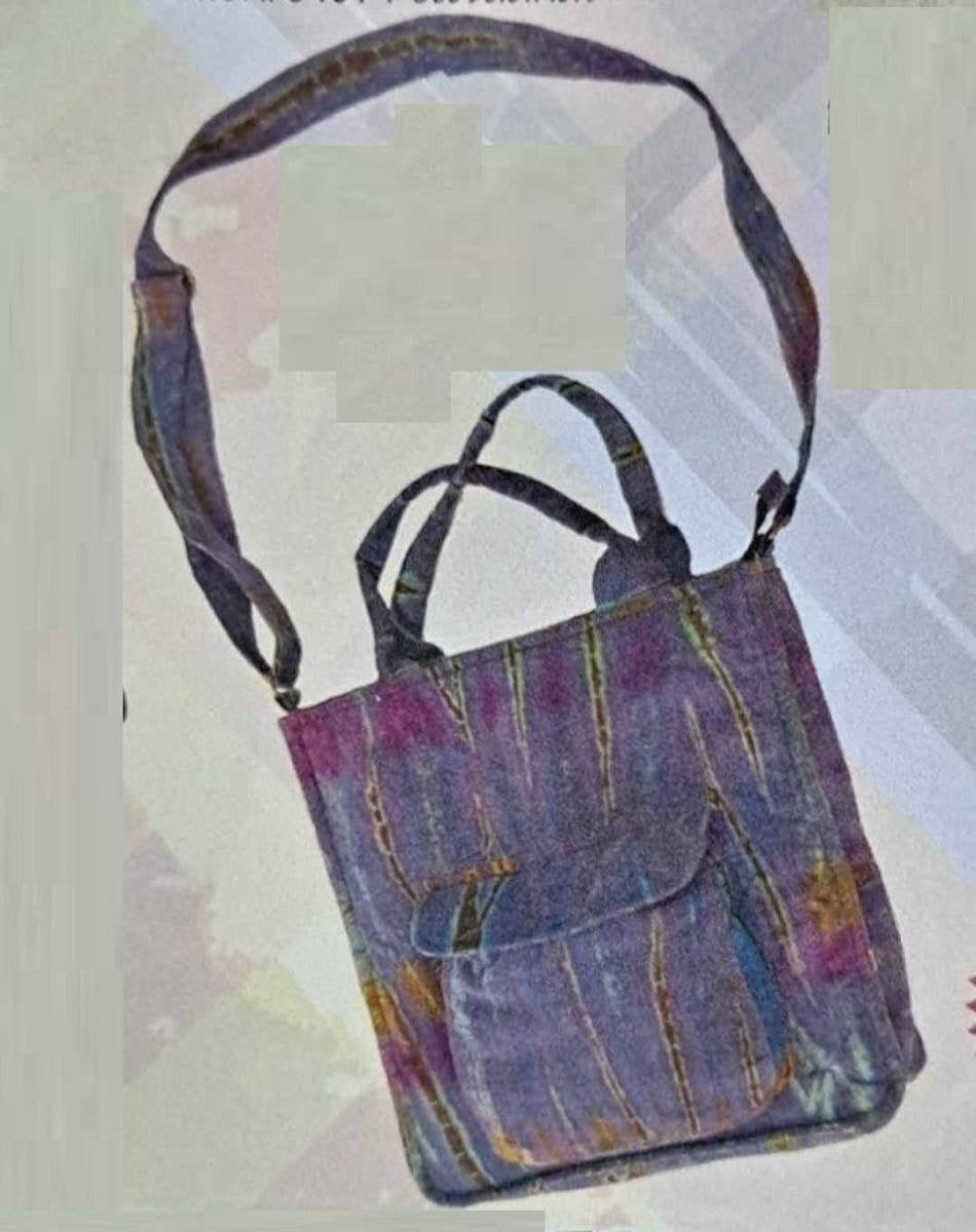 Tye Dye Corduroy Tote Shoulder Bag