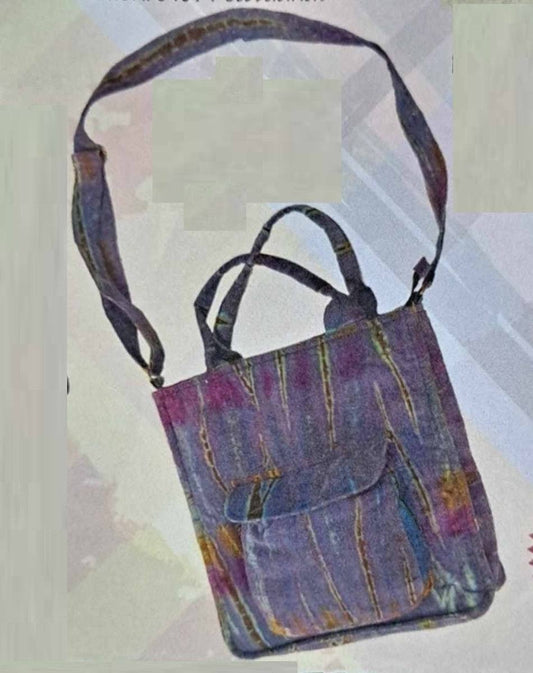 Tye Dye Corduroy Tote Shoulder Bag