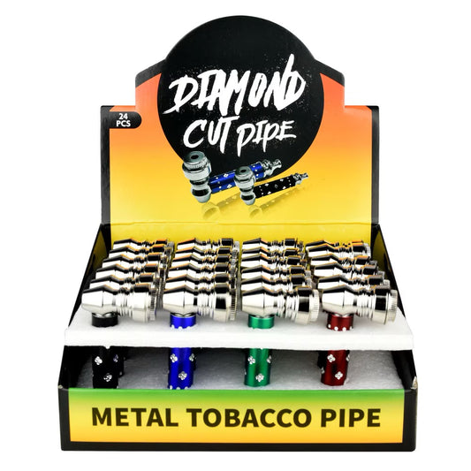 Diamond Cut Metal Hand Pipe