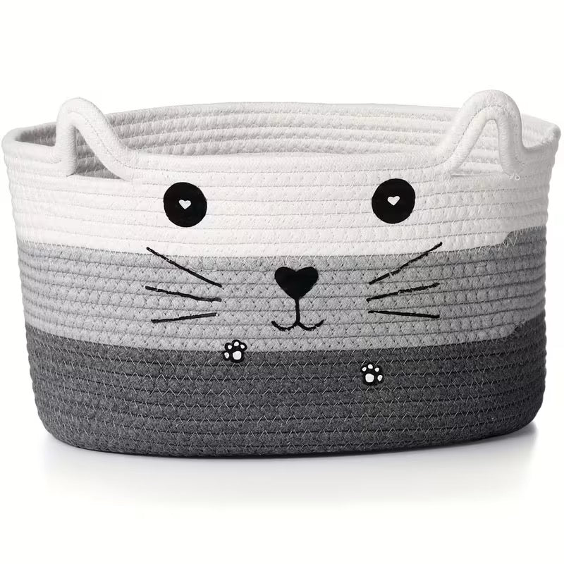 Cute Cat Face Multifunctional Storage Bin