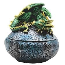 3.75" Green Dragon Trinket Box